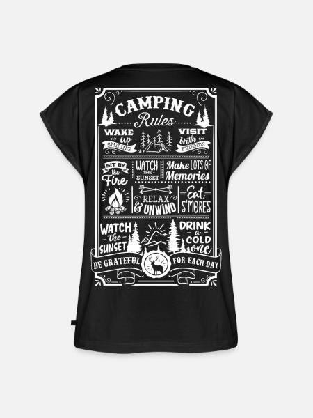 Camping Rules - Frauen Premium Bio Top - Schwarz