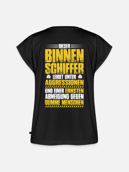 Binnenschiffer Binnenschifffahrt Binnenschiff - Frauen Premium Bio Top - Schwarz