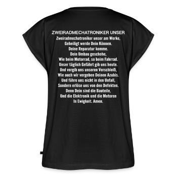Zweiradmechatroniker Motorrad Motorcycle Mechanic - Frauen Premium Bio Top - Schwarz - Hinten - AI Model Female 172 light (172cm)