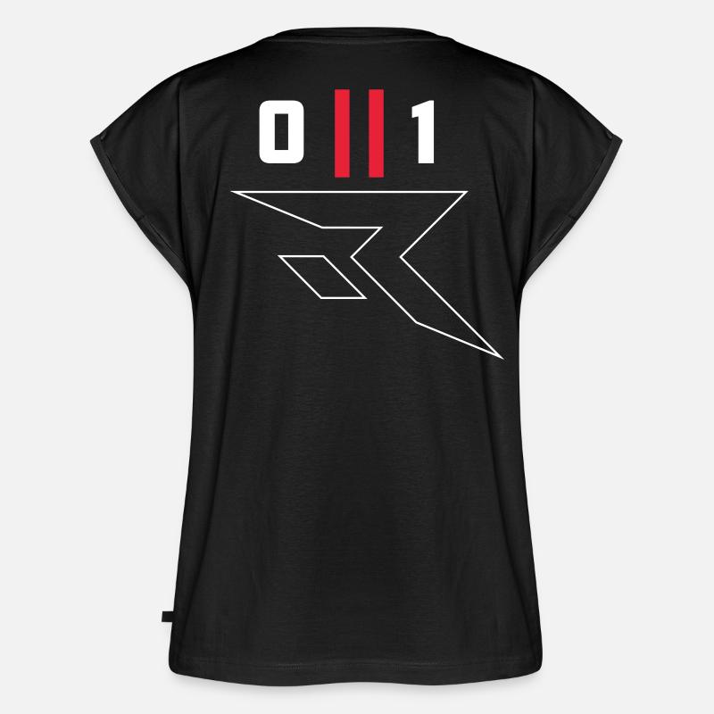 0 oder 1 - Frauen Premium Bio Top - Schwarz