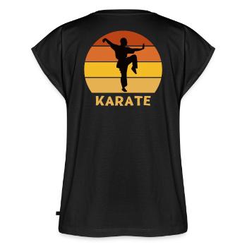 Karate, Karate-Fan, mach Karate - Frauen Premium Bio Top - Schwarz - Hinten - AI Model Female 172 light (172cm)