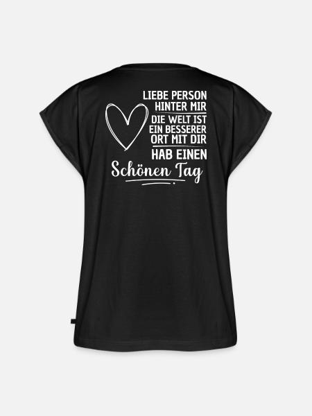 Liebe Person Spruch - Frauen Premium Bio Top - Schwarz