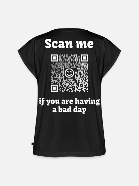 QR-Code mit liebevoller Botschaft - Frauen Premium Bio Top - Schwarz