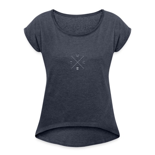 twc logo - Women's T-Shirt with rolled up sleeves