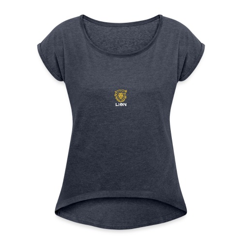 Lion - Women's T-Shirt with rolled up sleeves