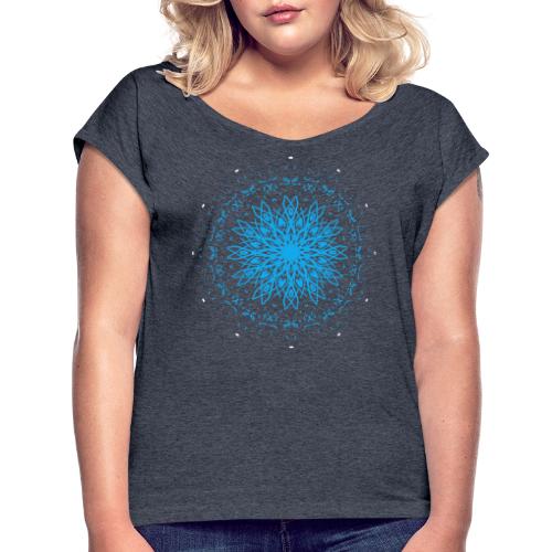 Mandala of ice - Women's T-Shirt with rolled up sleeves