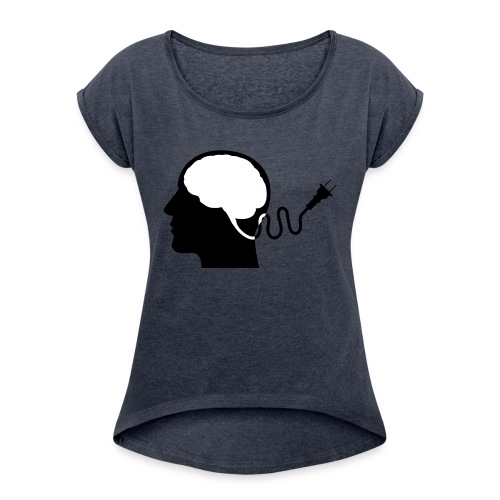 mental - Camiseta con manga enrollada mujer