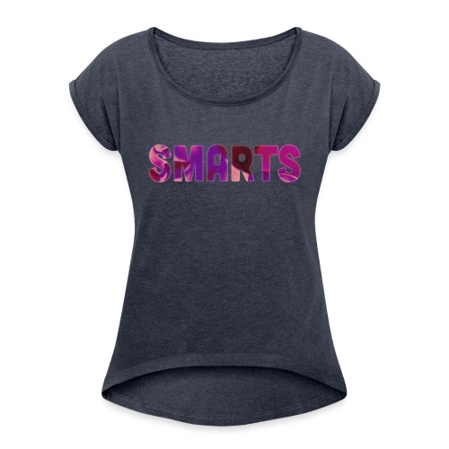 SMARTS - T-shirt med upprullade ärmar dam