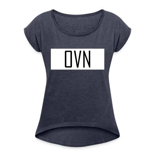 OVN Strapback - Vrouwen T-shirt met opgerolde mouwen