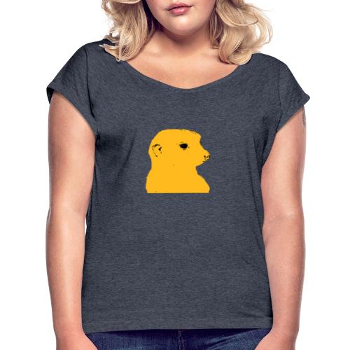 Earth Maiden yellow black - Women's T-Shirt with rolled up sleeves