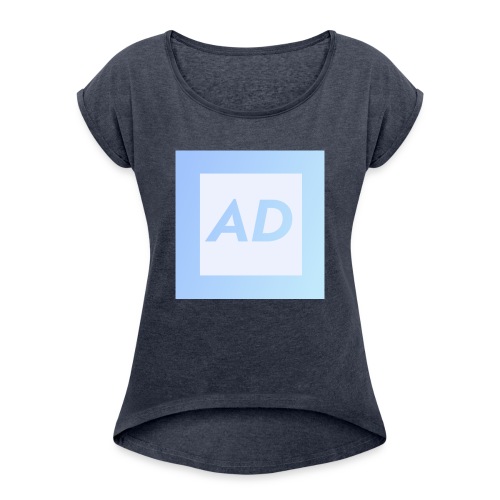 Blue Logo - Women's T-Shirt with rolled up sleeves