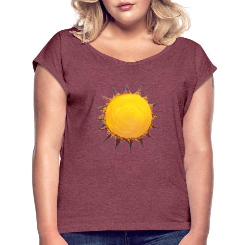 Sonnen-Power - Sonja Ariel von Staden - Frauen T-Shirt mit gerollten Ärmeln