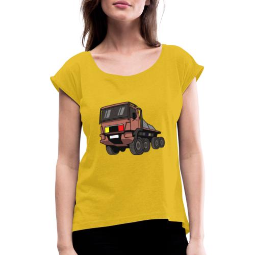 TRUCK TRIAL 8X8 EMOJI ALS XTREME OFFROAD TRIAL LKW - Frauen T-Shirt mit gerollten Ärmeln