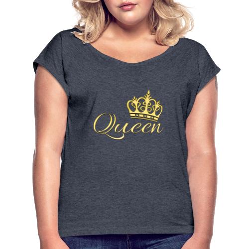 Queen Or -by- T-shirt chic et choc - T-shirt à manches retroussées Femme