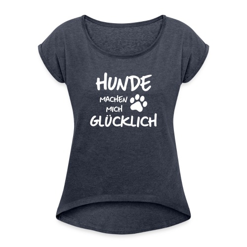 Vorschau: gluck - Frauen T-Shirt mit gerollten Ärmeln