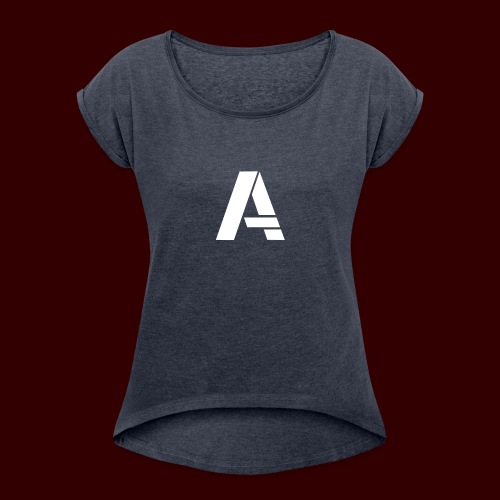Aniimous Logo Merchandise - Vrouwen T-shirt met opgerolde mouwen