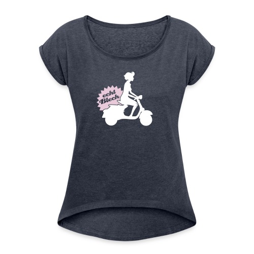motobiene - Frauen T-Shirt mit gerollten Ärmeln