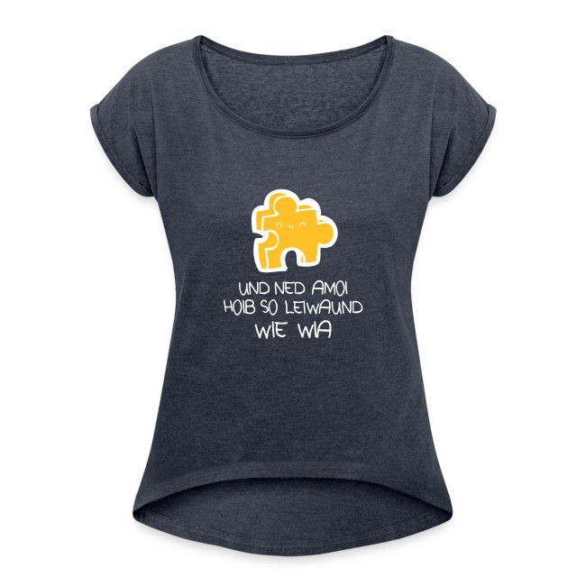Vorschau: beste freind - Frauen T-Shirt mit gerollten Ärmeln