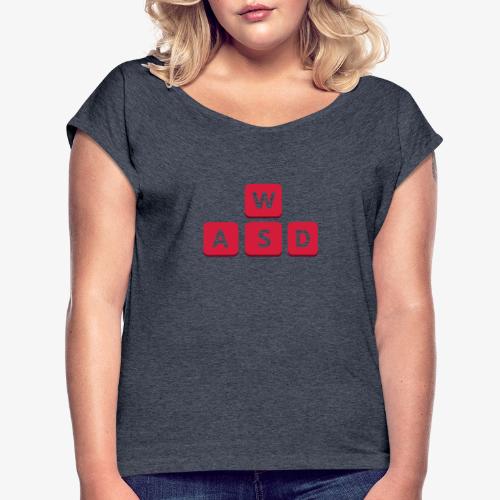 WASD Album Logo - Women's T-Shirt with rolled up sleeves