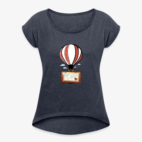 CUORE VIAGGIATORE Gadget per chi ama viaggiare - Maglietta da donna con risvolti