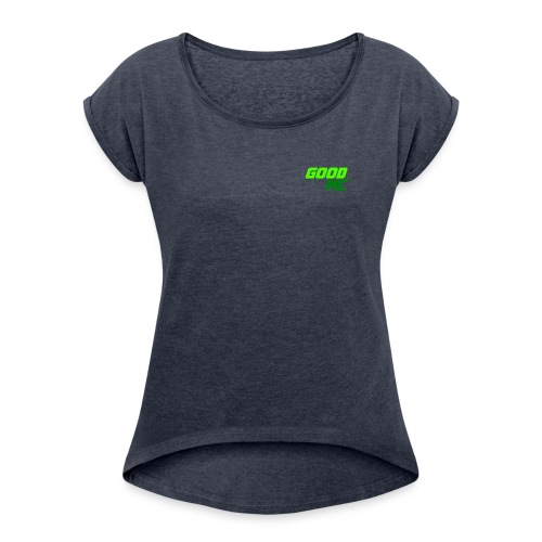 GoodMC Server merchandis - Vrouwen T-shirt met opgerolde mouwen