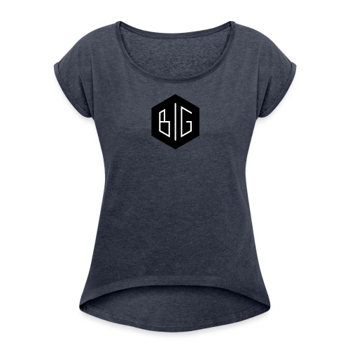BiG logo grand svg - T-shirt à manches retroussées Femme