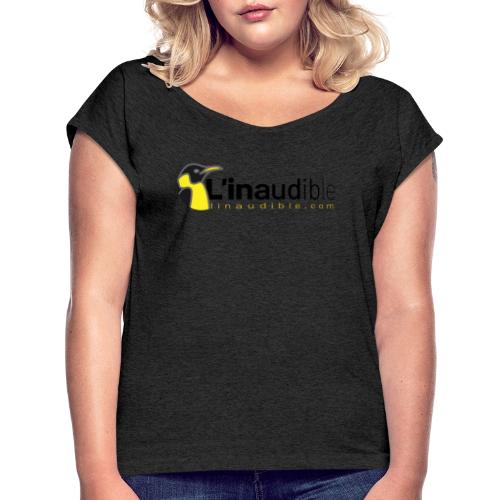 linaudible2020noir - T-shirt à manches retroussées Femme