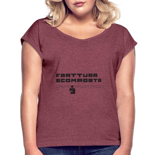 Logo Frattura Scomposta - Maglietta da donna con risvolti