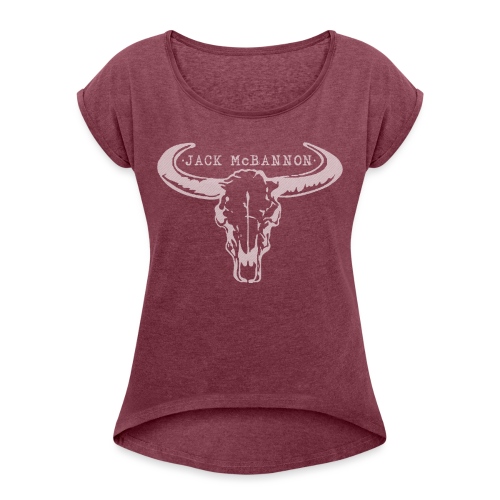Jack McBannon - Bull Head - Frauen T-Shirt mit gerollten Ärmeln