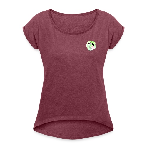 DanceART mit Aquarellfarbtupfer - Frauen T-Shirt mit gerollten Ärmeln
