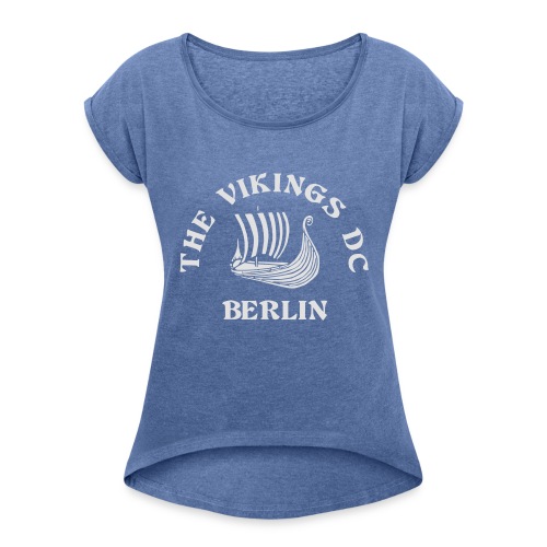 Vikings Logo - Frauen T-Shirt mit gerollten Ärmeln