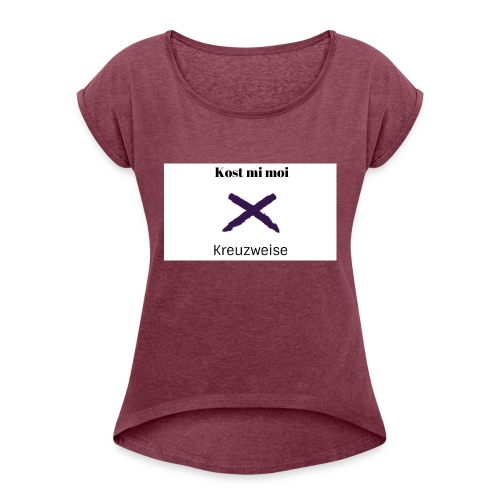 PinzGX - Frauen T-Shirt mit gerollten Ärmeln