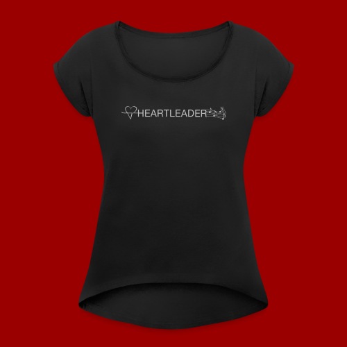Heartleader Charity (weiss/grau) - Frauen T-Shirt mit gerollten Ärmeln