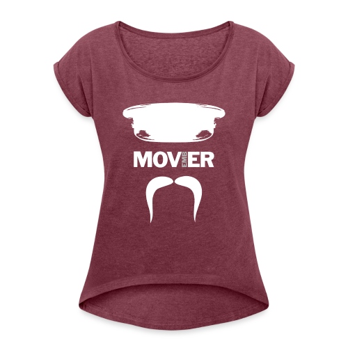 Mover - Naisten T-paita, jossa rullatut hihat