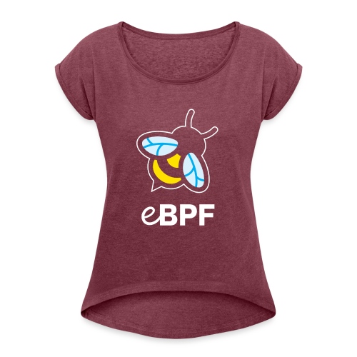 ebpf vertical for dark - Women's T-Shirt with rolled up sleeves