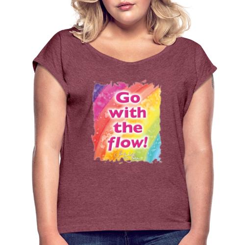 Rainbow flow - Sonja Ariel von Staden - Frauen T-Shirt mit gerollten Ärmeln