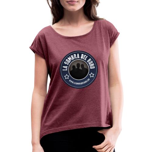 Logo/sombra - Camiseta con manga enrollada mujer