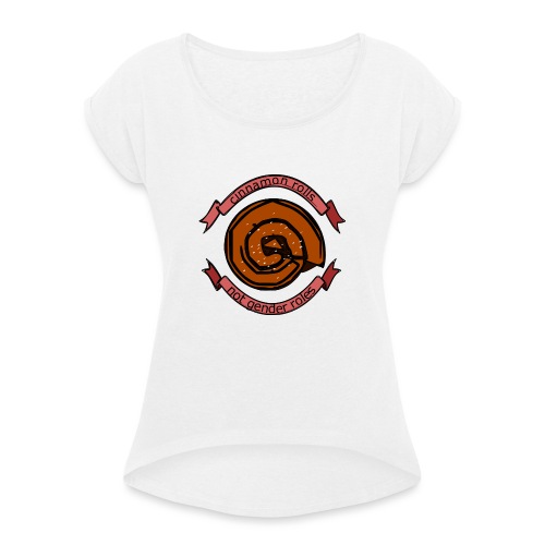 Cinnamon rolls - not gender roles - Dame T-shirt med rulleærmer