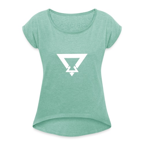 Jamie Cunningham Logo Design - Women's T-Shirt with rolled up sleeves