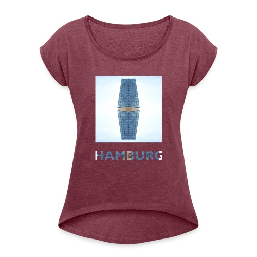 Hamburg #1 - Frauen T-Shirt mit gerollten Ärmeln