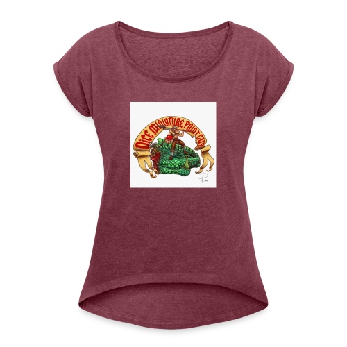 DiceMiniaturePaintGuy - Women's T-Shirt with rolled up sleeves