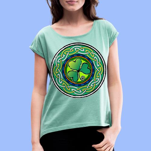 Irish shamrock - T-shirt à manches retroussées Femme