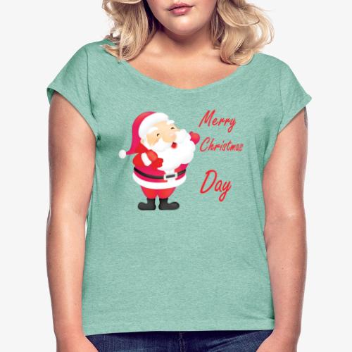 Merry Christmas Day Collections - T-shirt à manches retroussées Femme