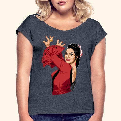 LOLA Flamenca - Camiseta con manga enrollada mujer