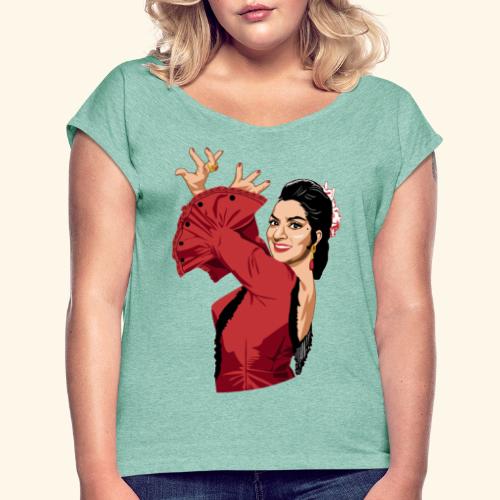 LOLA Flamenca - Camiseta con manga enrollada mujer