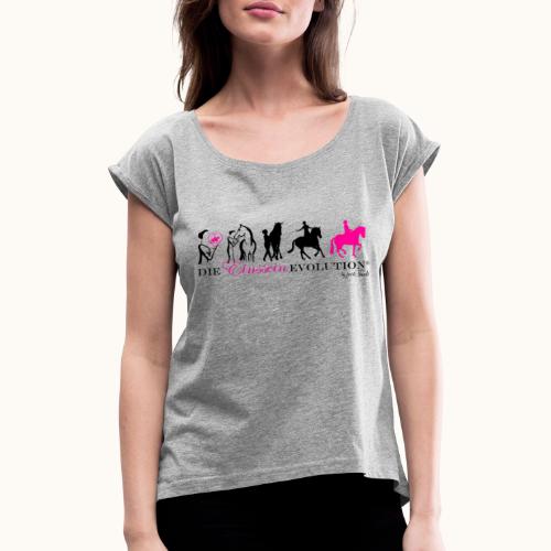 Einssein Evolution sp22 - Frauen T-Shirt mit gerollten Ärmeln