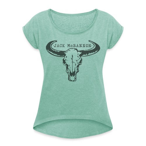 Jack McBannon - Bull Head II - Frauen T-Shirt mit gerollten Ärmeln