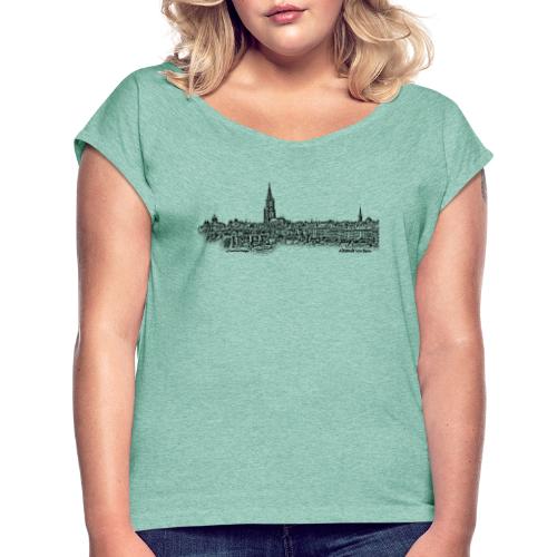 Altstadt von Bern - doppelseitig - Frauen T-Shirt mit gerollten Ärmeln