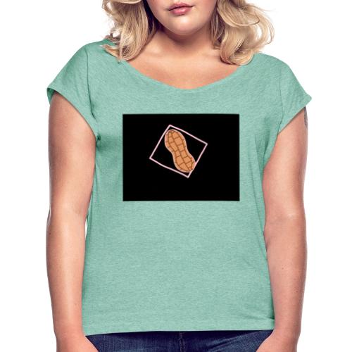 Bloxy Peanut - Frauen T-Shirt mit gerollten Ärmeln