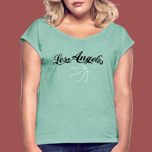 Los Aneges - Camiseta con manga enrollada mujer